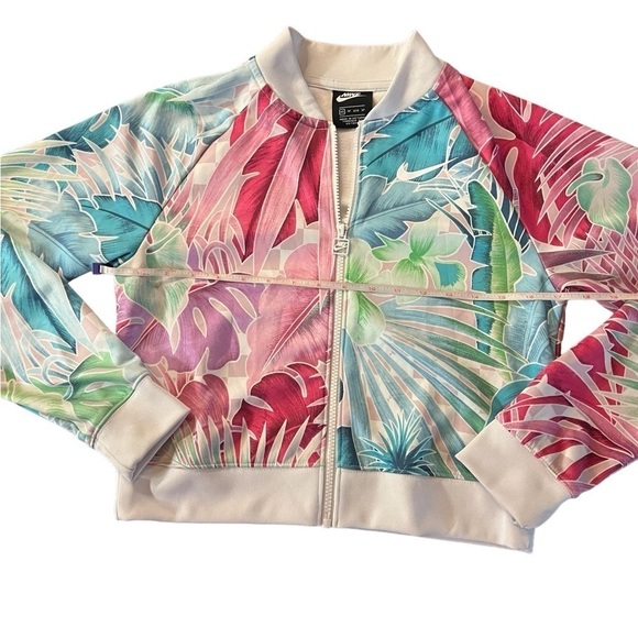 NIKE WOMEN’S COLORFUL TROPICAL ZIPPERED ATHLETIC JACKET SIZE XS - Picture 5 of 10